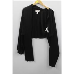 (WOMENS) JOSEPH RIBKOFF BLACK BLAZER WITH SHAWL ATTACHMENT