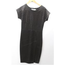 (WOMENS) AAIKO BLACK LEOPARD PRINT DRESS SIZE SMALL