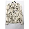 Image 1 : (WOMENS) AAIKO CREAM POLKADOT DRESS SHIRT SIZE MEDIUM