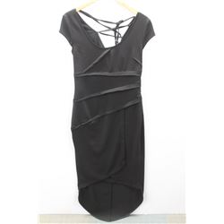 (WOMENS) ELISA CAVALETTI BLACK DRESS WITH STRAPPY BACK