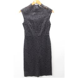 (WOMENS) COMMA NAVY DRESS WITH LACE TOP SIZE 36