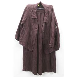 (WOMENS) GRIZAS PURPLE LINEN SKIRT AND TOP SET SIZE MEDIUM
