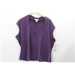 (WOMENS) JOSEPH RIBKOFF PURPLE SCOOPNECK TOP SIZE 22