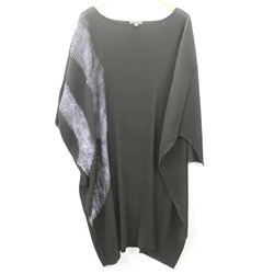 (WOMENS) KOKOMARINA BLACK AND PURPLE ACCENT SHAWL DRESS