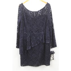 (WOMENS) URSULA NAVY LACE AND SEQUIN DRESS SIZE 18