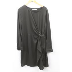 (WOMENS) AAIKO BLACK LONG SLEEVE WRAP DRESS SIZE MEDIUM