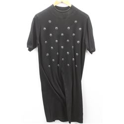 (WOMENS) RABE BLACK T-SHIRT DRESS WITH SEQUIN ACCENTS