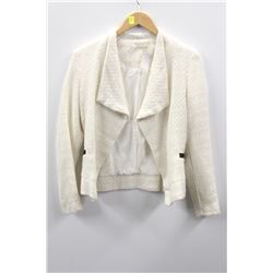 (WOMENS) TENSIONE IN WHITE KNIT BLAZER SIZE 4