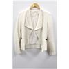 Image 1 : (WOMENS) TENSIONE IN WHITE KNIT BLAZER SIZE 4