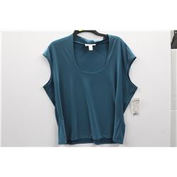 (WOMENS) JOSEPH RIBKOFF BLUE SCOOPNECK TOP SIZE 22