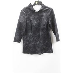 (WOMENS) RAFFINALLA BLUE AND BLACK PRINT TOP SIZE 8