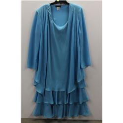 (WOMENS) FRASCARA LIGHT BLUE SLEEVELESS DRESS WITH SHEAR