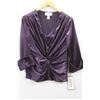 Image 1 : (WOMENS) JOSEPH RIBKOFF PURPLE SATIN-LIKE DRESS TOP SIZE 10