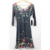 Image 1 : (WOMENS) KOMAROV BLUE FLOWER PRINT DRESS SIZE SMALL
