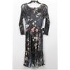 Image 1 : (WOMENS) KOMAROV DARK BLUE FLOWER PRINT DRESS SIZE SMALL
