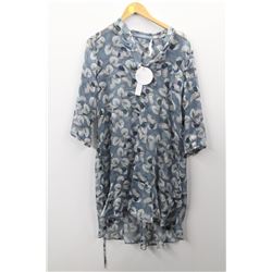 (WOMENS) MELISSA NEPTON BLUE SHEAR OVERDRESS WITH BUTTERFLY