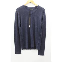 (WOMENS) GAUDI NAVY LONG SLEEVE KNIT TOP SIZE MEDIUM