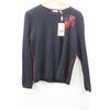 Image 1 : (WOMENS) RABE NAVY LONG SLEEVE KNIT TOP WITH STICHED HEART