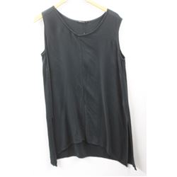 (WOMENS) GRIZAS BLACK SLEEVELESS LONG TOP SIZE SMALL