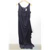 Image 1 : (WOMENS) ALEX EVENINGS NAVY WRAP DRESS WITH RHINESTONE