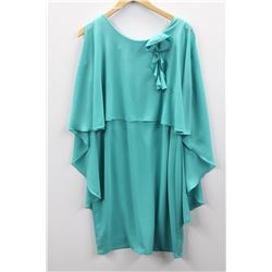 (WOMENS) CREASURE TEAL SLEEVELESS DRESS SIZE 44
