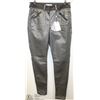 Image 1 : (WOMENS) SANDWICH BRAND GREY METALLIC FINISH JEANS SIZE 34