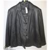 Image 1 : (WOMENS) OCEANWEST BLACK LEATHER JACKET SIZE 14