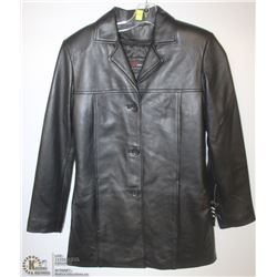 (WOMENS) DENALY BLACK LEATHER JACKET SIZE 4