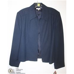 (WOMENS) INGENUITY NAVY ZIP UP BLAZER SIZE 16