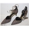 Image 1 : (WOMENS) PAIR OF POINTY TOE SPARKLE LEOPARD PRINT HEEL SIZE
