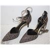 Image 1 : (WOMENS) PAIR OF POINTY TOE SPARKLE LEOPARD PRINT HEEL SIZE
