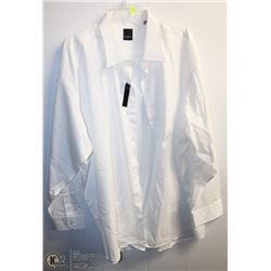 (MENS) DANIEL HECHTER WHITE DRESS SHIRT NECK SIZE 19.5