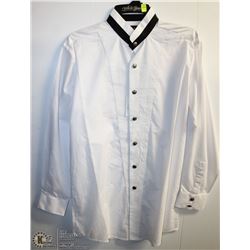 (MENS) WHITE HORSE WHITE TUX SHIRT SIZE MEDIUM