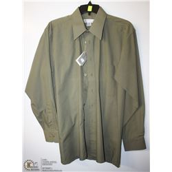 (MENS) CLUB EURO DARK GREEN DRESS SHIRT NECK SIZE 14-14.5