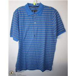 (MENS) BRITCHES BLUE & WHITE STRIPED POLO SIZE SMALL