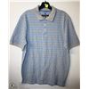 Image 1 : (MENS) BRITCHES GREY & BLUE STRIPED POLO SIZE MEDIUM
