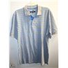 Image 1 : (MENS) BRITCHES GREY & BLUE STRIPED POLO SIZE LARGE