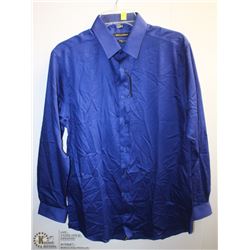 (MENS) BELLISSIMO ROYAL BLUE DRESS SHIRT NECK SIZE 15.5