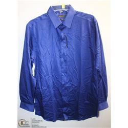 (MENS) BELLISSIMO ROYAL BLUE DRESS SHIRT NECK SIZE 15