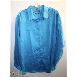 (MENS) BELLISSIMO BLUE DRESS SHIRT NECK SIZE 18.5
