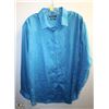 Image 1 : (MENS) BELLISSIMO BLUE DRESS SHIRT NECK SIZE 18.5