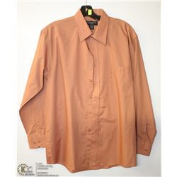 (MENS) PLATINUM RUST COLORED DRESS SHIRT NECK SIZE 15