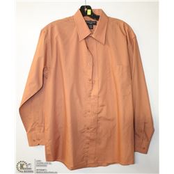 (MENS) PLATINUM RUST COLORED DRESS SHIRT NECK SIZE 15