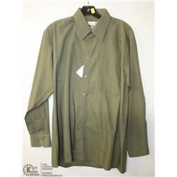 (MENS) CLUB EURO DARK GREEN DRESS SHIRT NECK SIZE 15