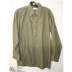 (MENS) CLUB EURO DARK GREEN DRESS SHIRT NECK SIZE 15