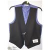 Image 1 : (MENS) BELLISIMO BLACK & PURPLE VEST SIZE MEDIUM