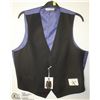 Image 1 : (MENS) BELLISIMO BLACK & PURPLE VEST SIZE X-LARGE