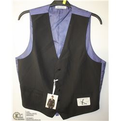 (MENS) BELLISIMO BLACK & PURPLE VEST SIZE LARGE