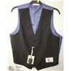 Image 1 : (MENS) BELLISIMO BLACK & PURPLE VEST SIZE LARGE