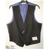 Image 1 : (MENS) BELLISIMO BLACK & PURPLE VEST SIZE X-LARGE